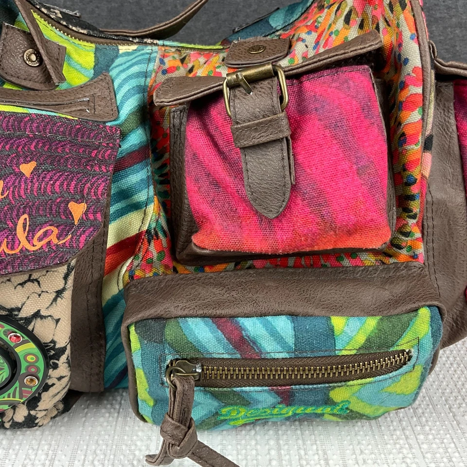Bolso Desigual London Cartera de Hombro Mediana Multicolor Floral Patchwork Foto 3 de 4
