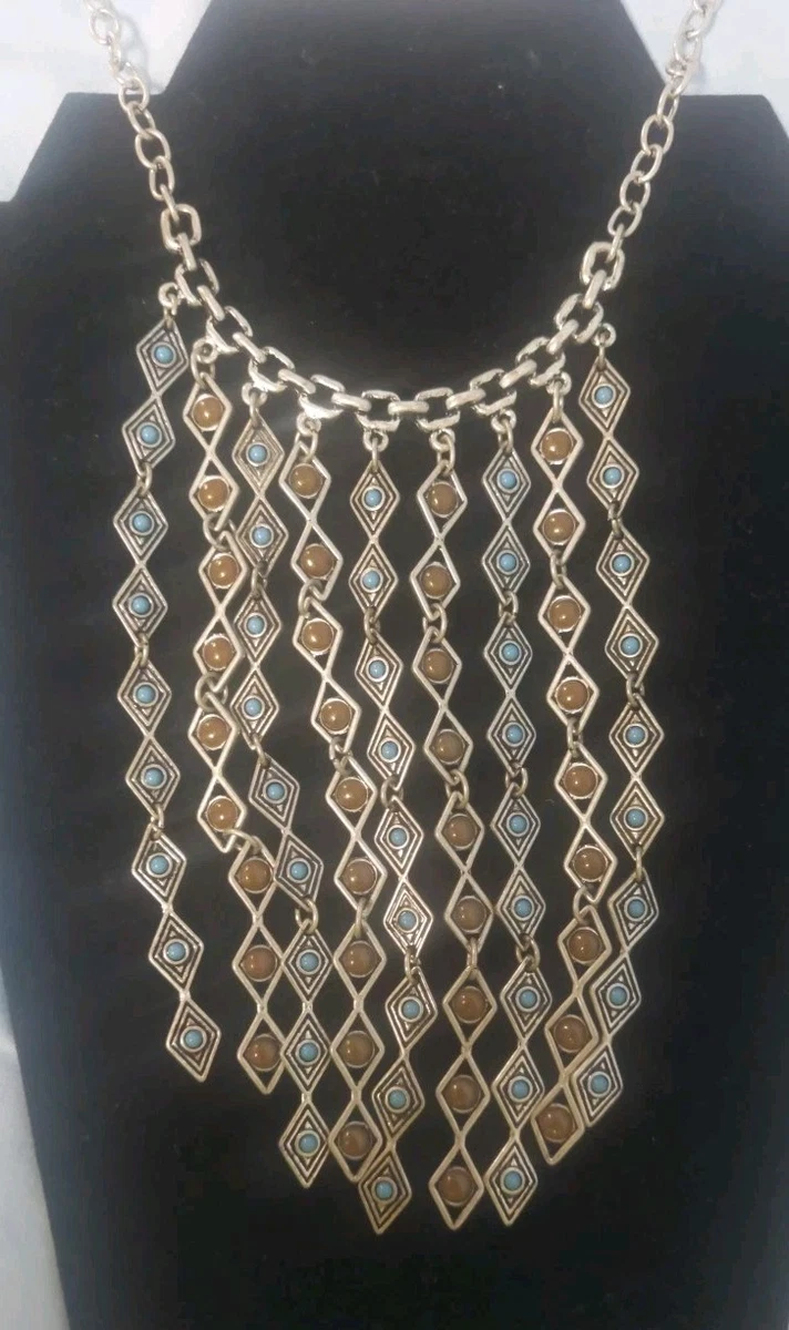 Delicata collana in cristallo e SP Premier Designs Jewelry NOS mai