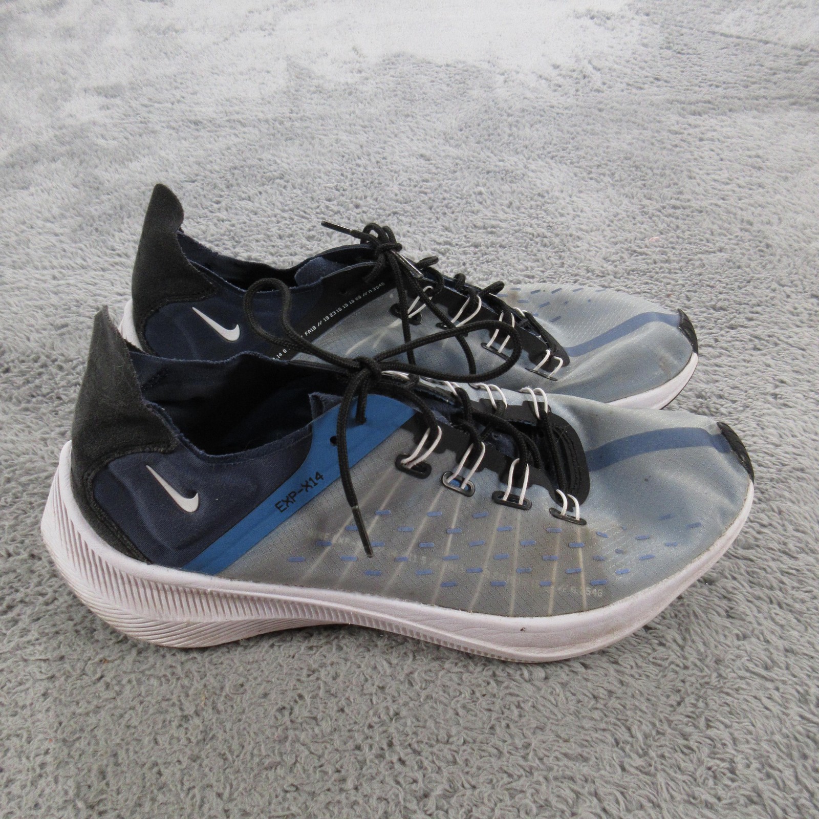 Nike EXP-X14 React Running Shoes Mens Size 10.5 Blue Black A