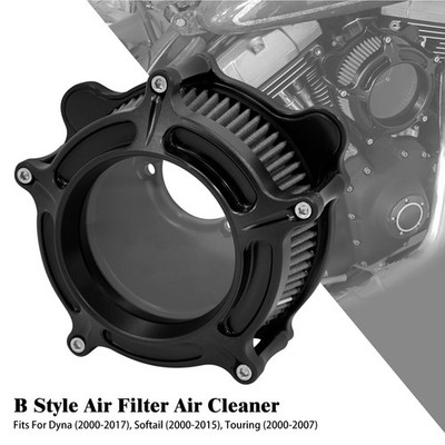 Matt Schwarz Luftfilter Grau LufteinlassFür Harley Softail 2000-15 Dyna 00-2017