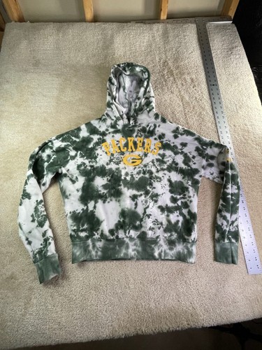 Green Bay Packers New Era NFL Team Apparel Tie Dye Hoodie Sweatshirt Womens S