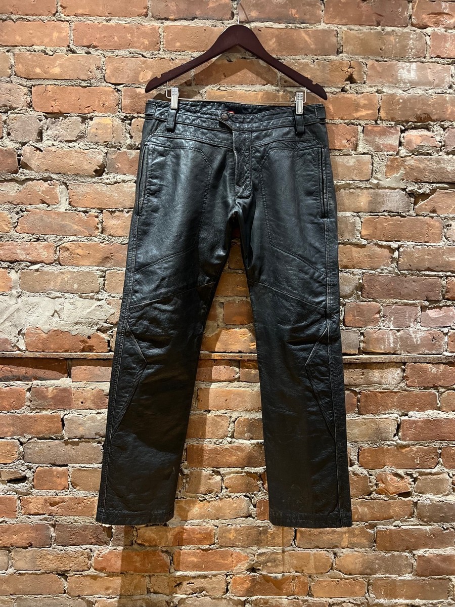 Diesel “Industry Division” Black Washed Leather Pants | eBay