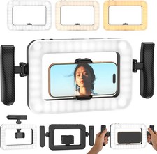 Smartphone Video Rig with LED Light, Ring Light for Phone, Video Recording with