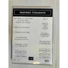 Stampin Up Inspired Thoughts Cling Stamp Set Crafting Scrapbooking Card Making