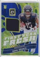 2024 Donruss Optic First Year Fresh Blue Hyper Prizm Rome Odunze Rookie RC