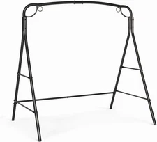 VINGLI Metal Porch Swing Frame, Heavy Duty 660 LBS Limit Steel Porch Swing Stand