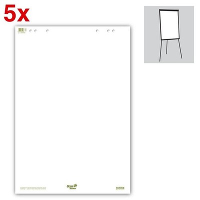 Ursus  Flipchart-Papier Green blanko 68,0 x 99,0 cm, 20 Blatt, 5 Blöcke