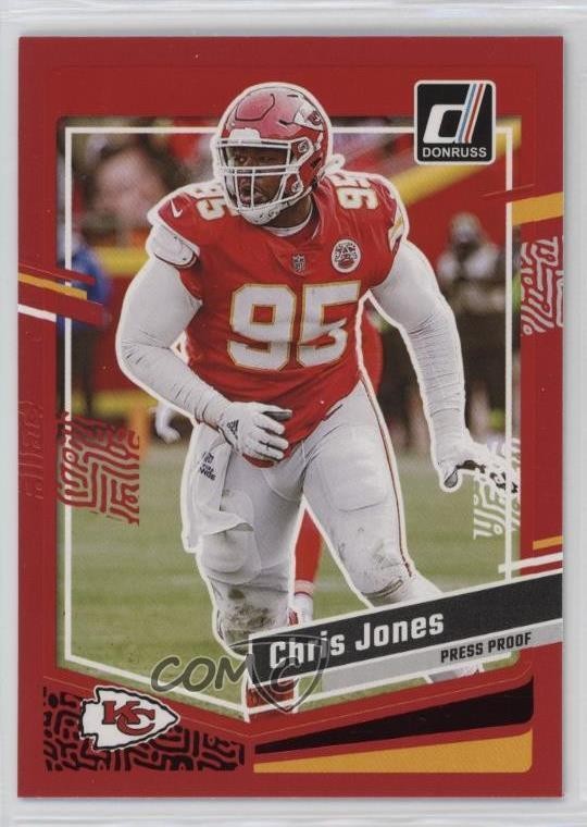 2023 Panini Donruss Press Proof Red Chris Jones #142 0nr3