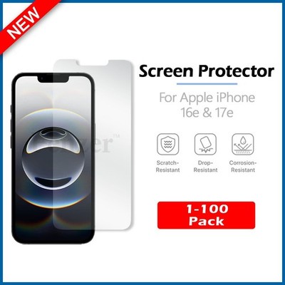 1-100 LOT LCD Ultra Clear HD Screen Protector for Phone Apple iPhone 16e 17e