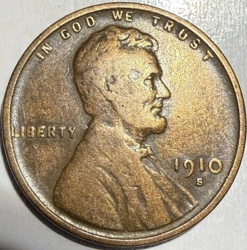1910-S 1C BN Lincoln Wheat Cent - Fine #2087