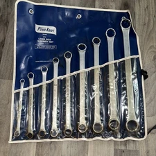 VTG WARDS POWR KRAFT TOOLS 9 pc Long DOUBLE BOXED END WRENCH SET 3/8-1-1/8