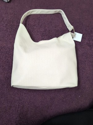 (Q) New Look Soft Weave HW Hobo Bag, Ivory, Neu