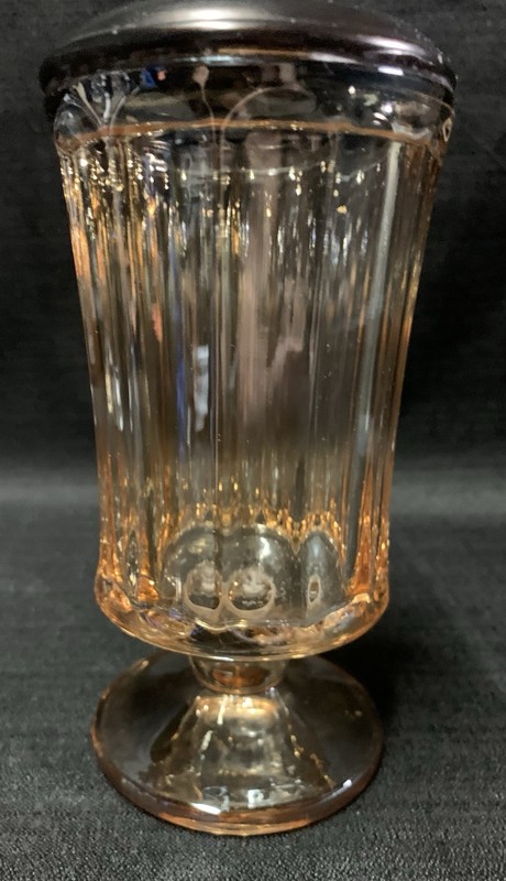 New Amber Colored Glass Toothbrush Holder