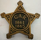1861-1865 CIVIL WAR GAR GRAND ARMY OF THE REPUBLIC GRAVE MARKER / FLAG HOLDER