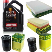 Inspektionspaket 5L Motul 8100 X-Clean+ 5W-30 FüR Audi 100 2.6 2.8 E S4 Turbo