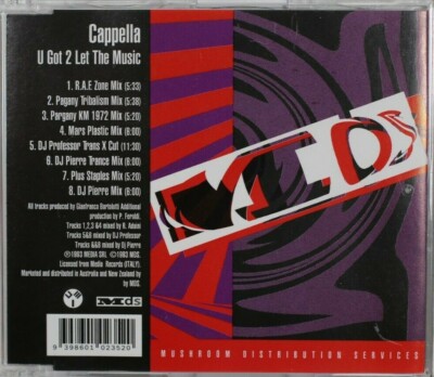 Cappella   U Got 2 Let The Music - Maxi Single - CD Sent Tracked (C1552)