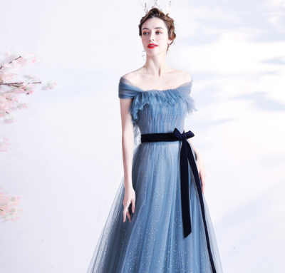 Gorgeous Off Shoulder Lace Ruched Bowknot Tie Evening Dresses Party Prom  Gown | eBay