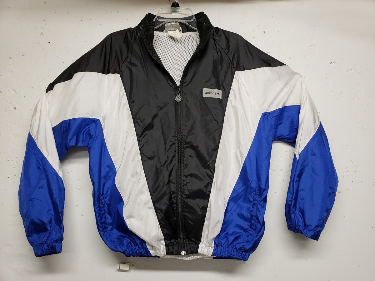 VTG 90s Adidas Silver Tag Trefoil Windbreaker Track Jacket VTG 90s Adidas Silver Tag Trefoil Windbreaker Track Jacket