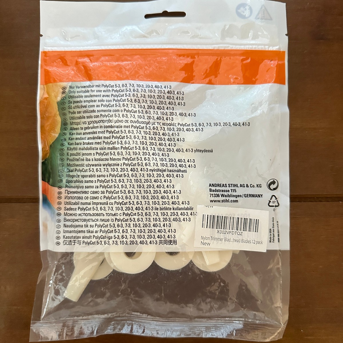 Genuine STIHL PolyCut 20-3 / 12 Blades - Part # 4111 007 1001, OEM Replacement