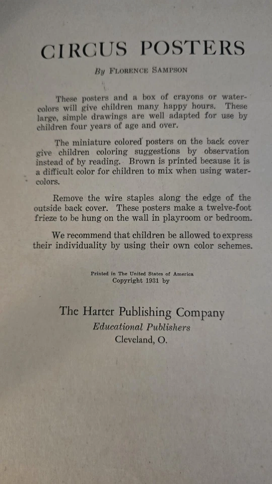 Rare 1931 Circus Parade Posters A Parade 12ft Long Unused Un-Colored Banner Book - Image 3 of 4