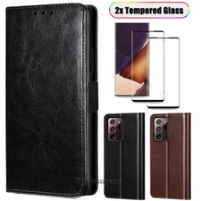 For Samsung Galaxy Note20 Ultra 5G Leather Flip Card Wallet Case Phone Cover