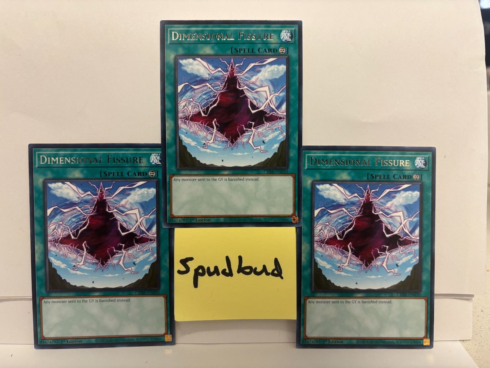 x3 Dimensional Fissure Rare 3x CRBR-EN030 NM 1st Edition Yu-Gi-Oh!