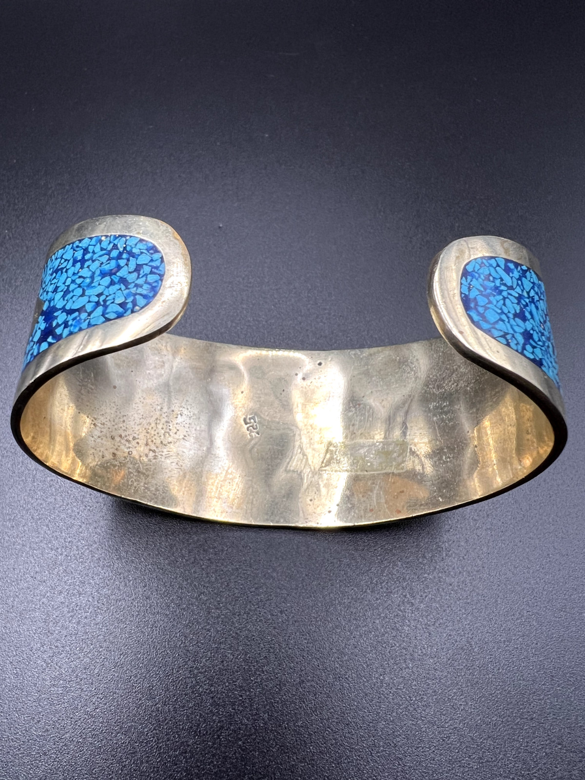 AZTEC Designed Bracelet Signed Sterling Silver Ge… - image 4