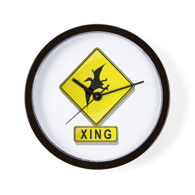 CafePress Pterodactyl XING 10'' Wall Clock (190997611)