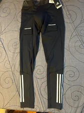ADIDAS HOCKEY COMPRESSION BLACK PANTS WITH ARMOUR CUP SIZE M MEN NWT $80.00