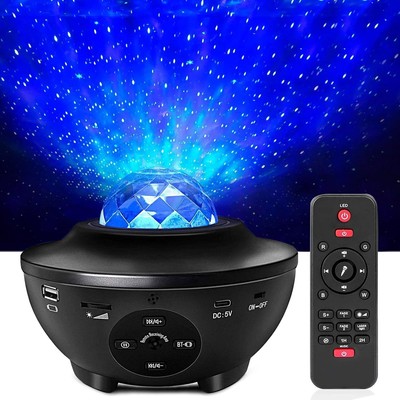 LED Star Projector Nebula Cloud/Ocean Wave  Built-in Bluetooth Music Speaker