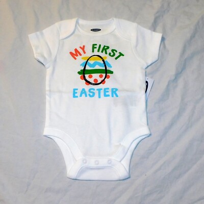 NEW Baby First Easter Egg One Piece Size 3-6 Months Unisex Boy - Main Image