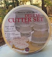 Norpro Deluxe Cutter Set Of 7.Dual-sided. Cookie Pastry Bread. NIB. 1-1/2 -3-7/8