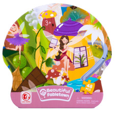Beautiful Fabletown Jigsaw Puzzle for Kids 48 pc Fairy Puzzle 20x13"