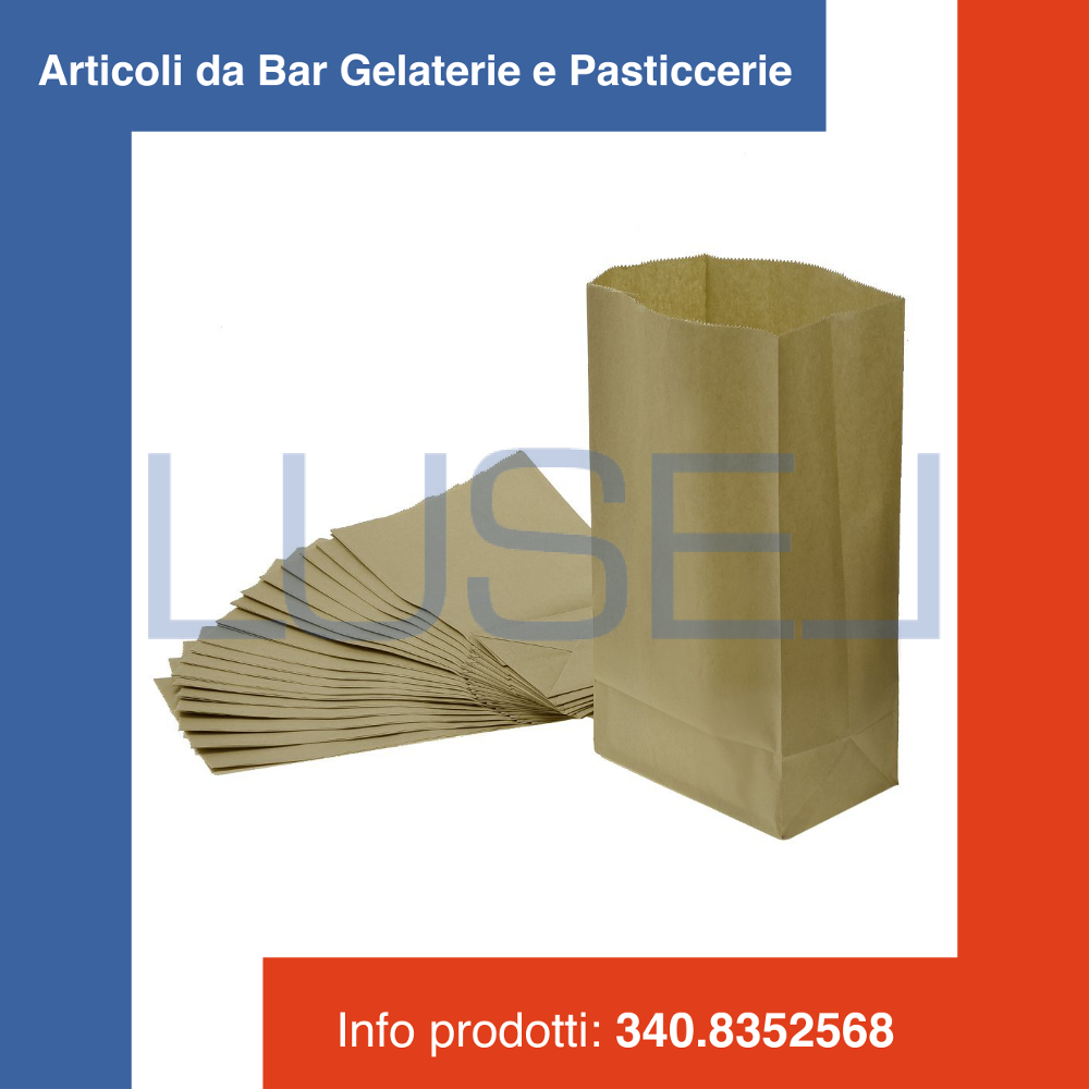 PZ 150 BUSTA IN CARTA CM 40 X CM 16 ALTI CM 80 SACCHI PER RACCOLTA DIFFERENZIATA