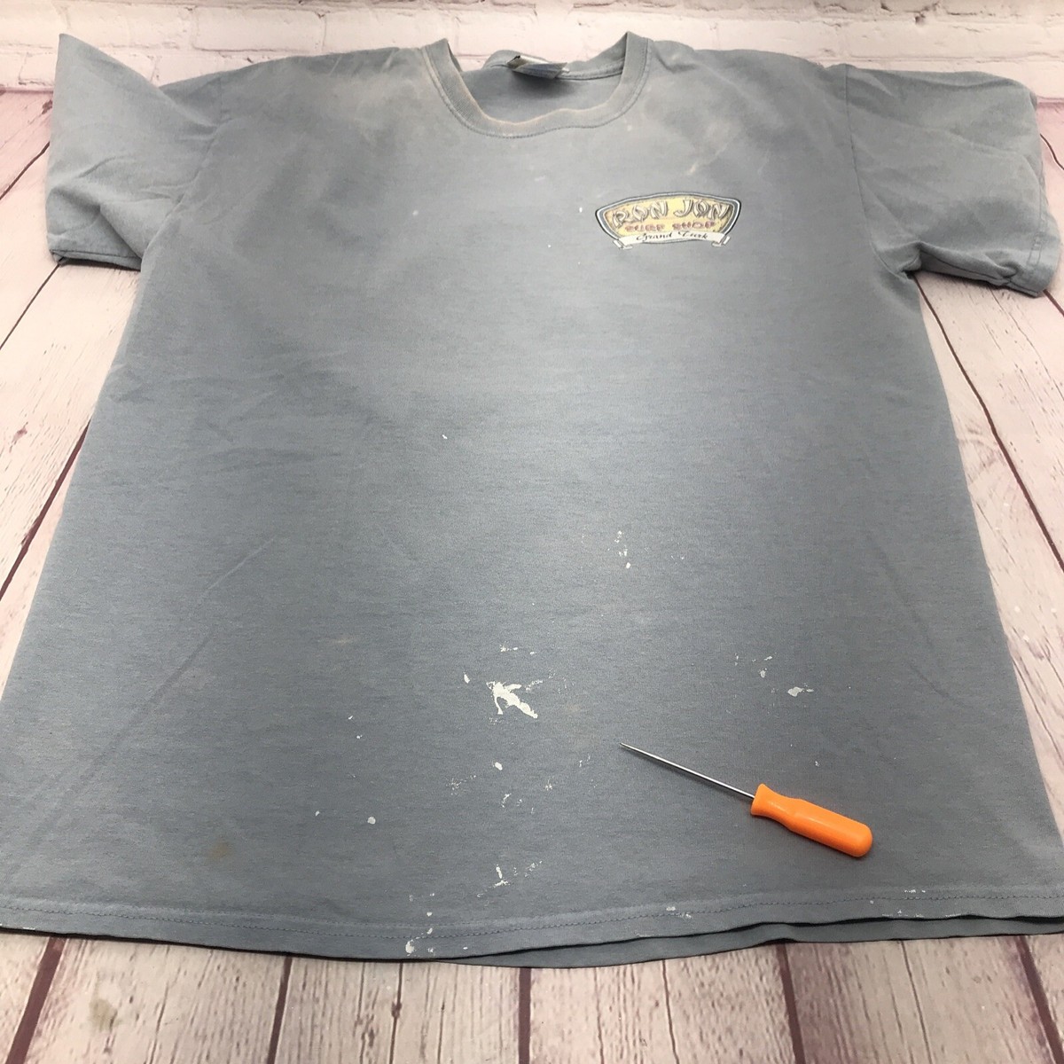 Ron Jon Surf Shop T-Shirt Men's Large Short Sleeve Grand Turk. Faded Green View 5