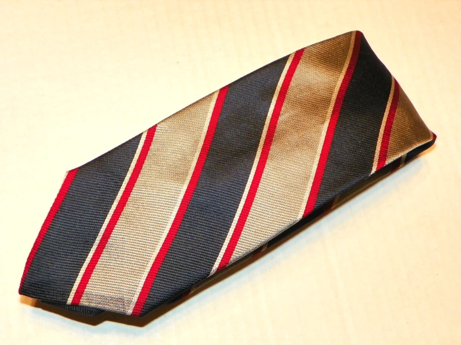 Vintage BERT PULITZER [ STRIPES/BLUE ] men's tie 100% Silk Made in USA