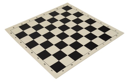 Juego de Ajedrez Pesado Archer Negro - Tablero de Vinilo, Bolsa con Plata y Piezas Naturales - Imagen 4 de 5