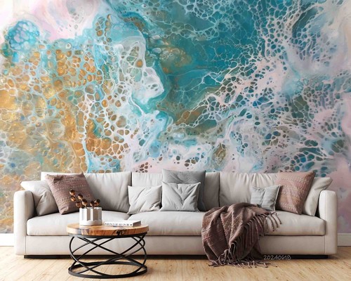 3D Marble Texture Watercolor Wallpaper Wall Murals Removable Wallpaper 40 - Picture 3 of 5