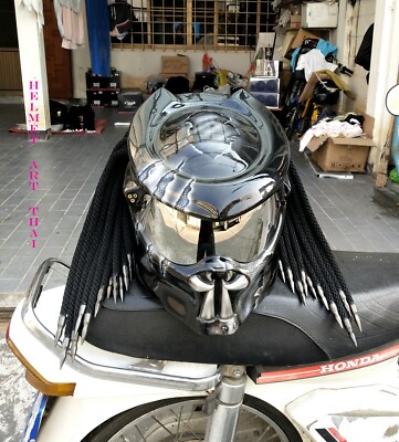 CUSTOM PREDATOR MOTORCYCLE HELMET