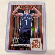 2019-20 Panini NBA Hoops Premium Stock Zion Williamson We Got Next Red Holo