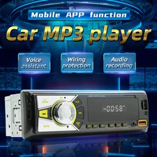 Single DIn Car Stereo FM Radio Car MP3 Player Bluetooth USB AUX Audio Dash Unit