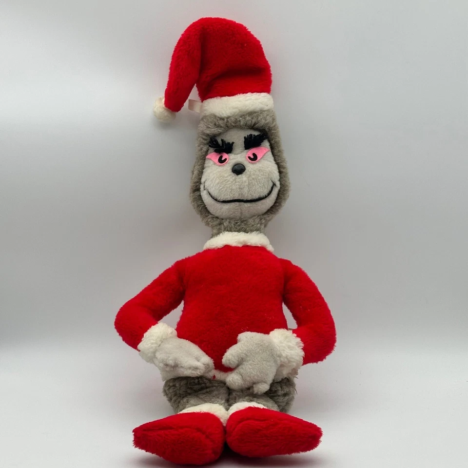 Juguete de peluche Dr. Seuss Grinch 1979 vintage Eden Toys dos caras Foto 2 de 4
