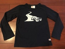 NEW Long Sleeve Muscle Car Kids Top Size 4, Navy Blue 100 Cotton USA Made 
