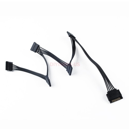 10pcs SATA Power 15 Pin 1 Male To 5 Female Splitter Hard Drive Cable for HDD SSD - Picture 12 of 18