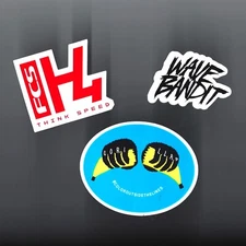 FCS H4 Fins Think Speed Surfing Decal Sticker Lot of 3 Wave Bandit Gorilla Surf