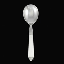 Georg Jensen. Sterling Silver Serving Spoon with Steel 122 - Pyramid / Pyramide