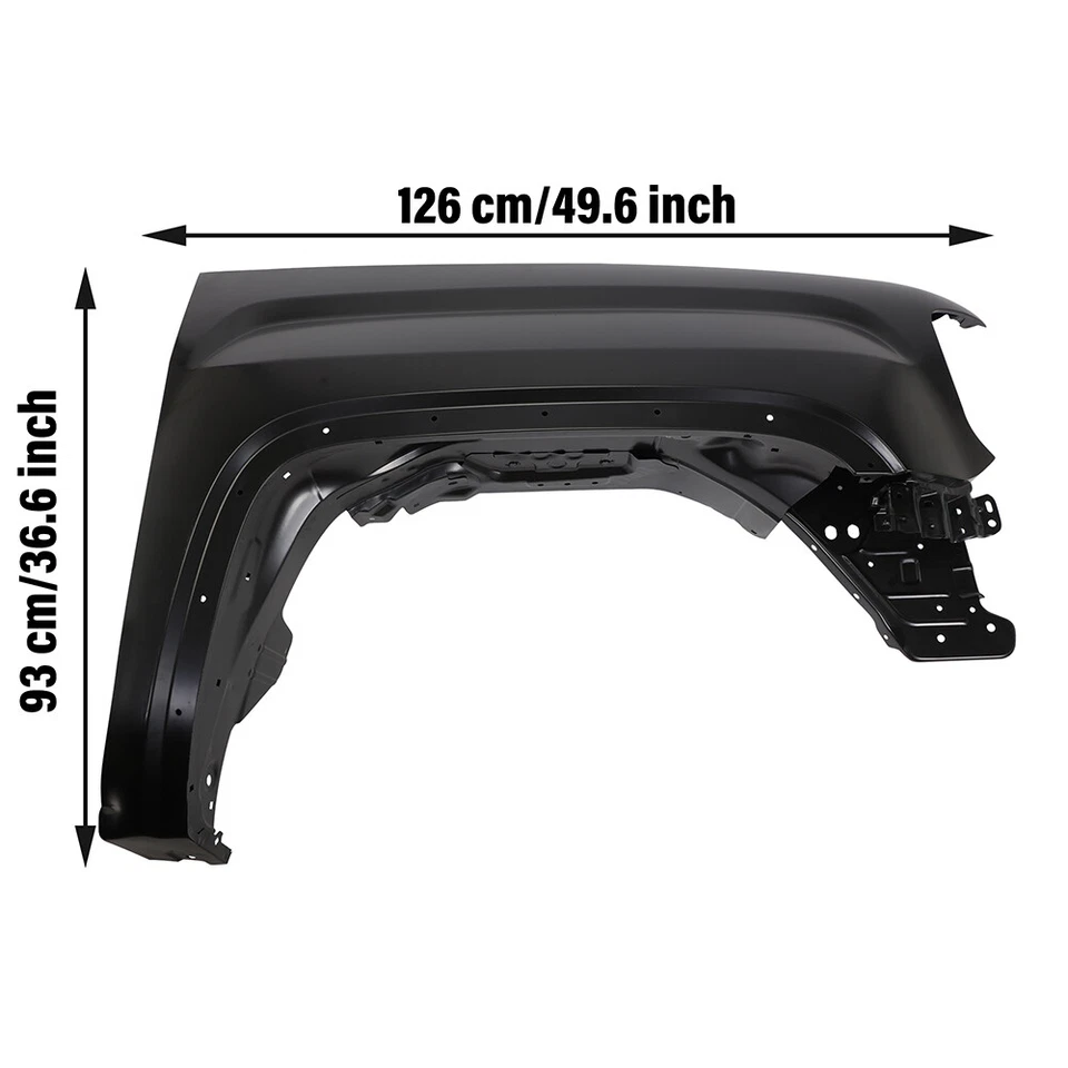 Front Right Passenger Side Fender Replacement Fits 2014-2018 GMC Sierra 1500 - Изображение 3 из 4