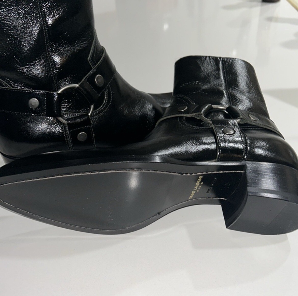 Saint Laurent YSL Wyatt Harness Boots. Black. US Size 41.5 Saint Laurent YSL Wyatt Harness Boots. Black. US Size 41.5