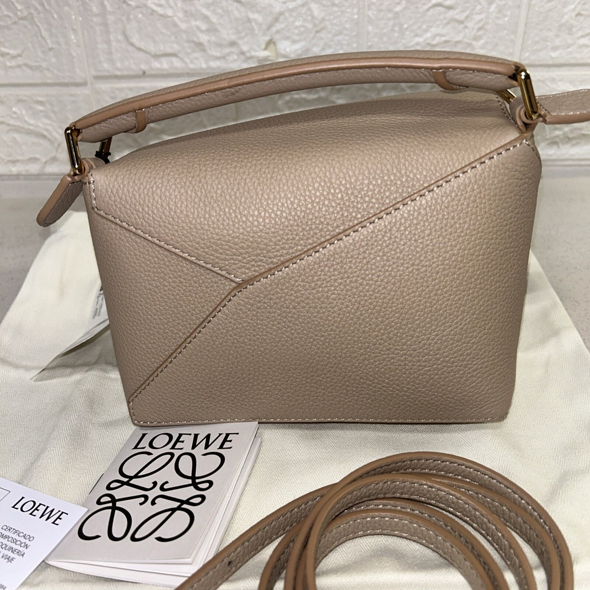 LOEWE SOFT GRAINED CALFSKIN PUZZLE EDGE MINI BAG | eBay