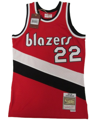 83-84 Clyde Drexler #22 Trail Blazers Mens Mitchell & Ness  